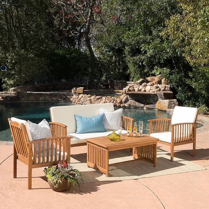 Christopher Knight Home Carolina Outdoor Acacia Sofa Set