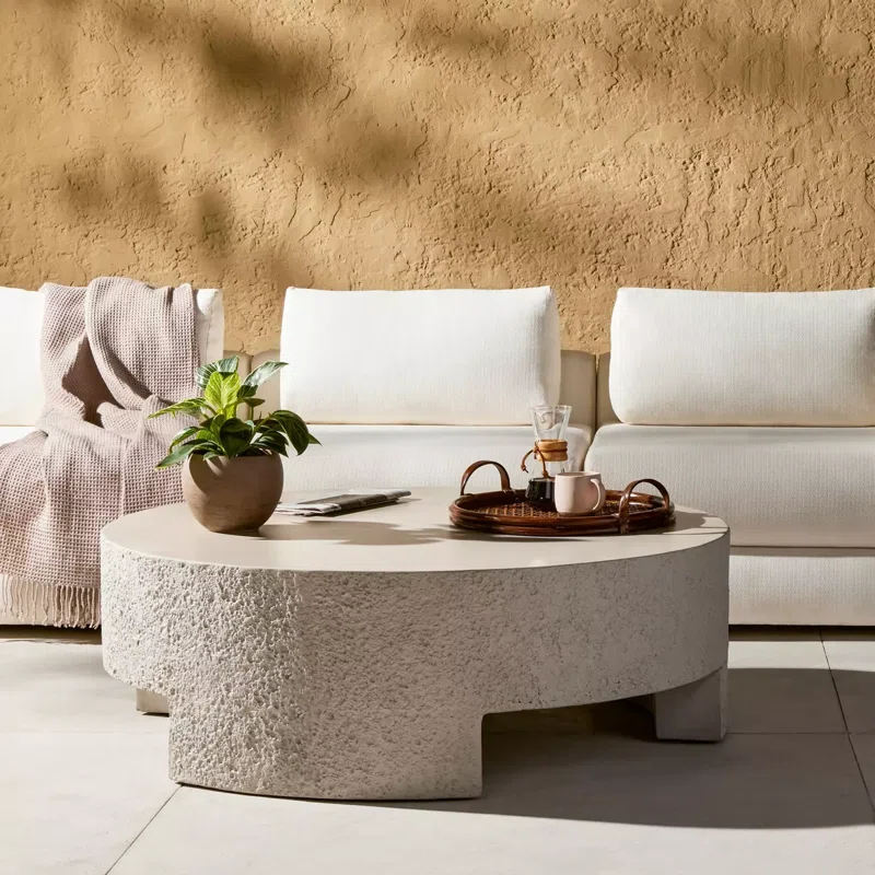 Hobart Stone Concrete Coffee Table