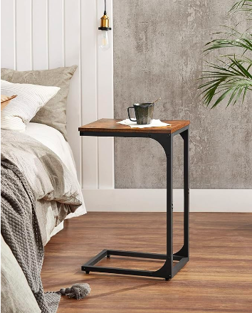 VASAGLE C-Shaped End Table